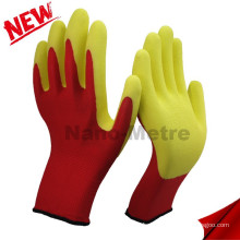 NMSAFETY 2014 neue Design 13 Gauge Nylon Palm Schaum Latex Arbeitshandschuh Handjob